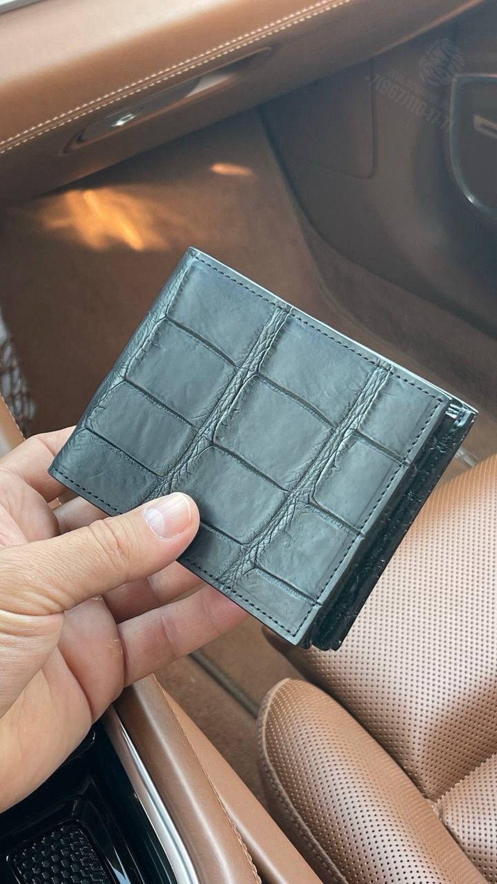 Кошелёк Hermes из кожи крокодила