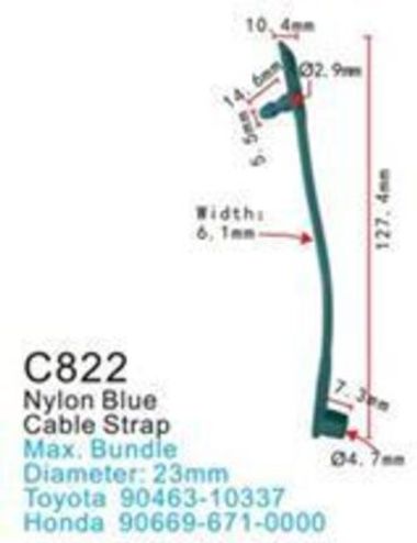 Клипса для крепления внутренней обшивки а/м Тойота пластиковая (100шт/уп.) Forsage клипса C0822(Toyota)