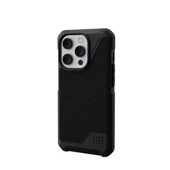 Чехол с поддержкой MAGSAFE Uag Metropolis LT ткань Kevlar для iPhone 14 Pro Max 6.7", цвет черный (Black)
