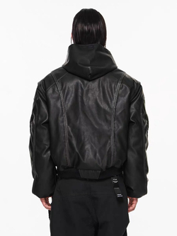 Куртка BLIND "Opium" Hooded Leather Jacket