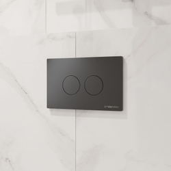 Кнопка смыва для унитаза STWORKI Хельсинки 500471 пластик, цвет матовый черный