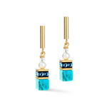 Серьги Coeur de Lion Turquoise-Gold 5086/21-0616