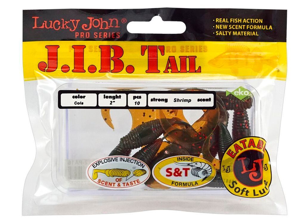 Мягкая приманка Lucky John J.I.B TAIL 2.0in (51 мм), цвет PA16, 10 шт/уп