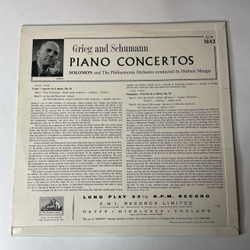 Винтажная виниловая пластинка LP Grieg Григ, Schumann Шуман, Solomon, Herbert Menges, Philharmonia, Piano Concertos (Англия 1961)