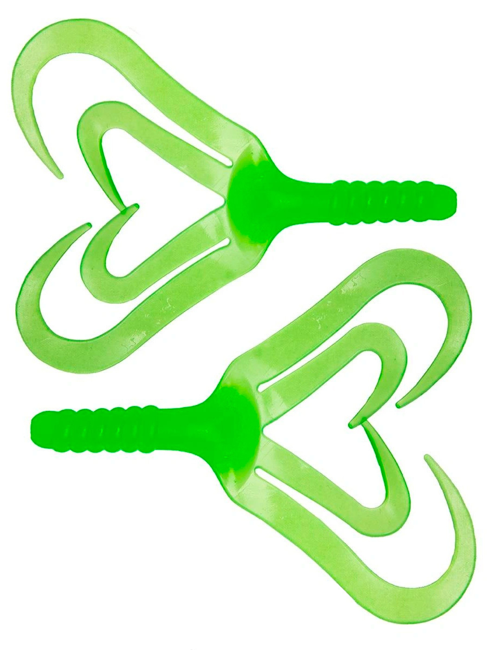 Твистер несъедобный Helios Credo Four tail 3,35"/8,5 см Red & White 100шт. (HS-20-003-N)