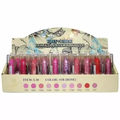 Ffleur L-30 Помада д/губ с Aloe Vera "лаковая" №1 set B *30