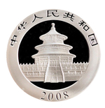 10 юаней 2008 Панда. Китай. Серебро