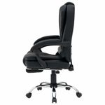 Кресло офисное CROMEX (КРОМЕКС) "Lounge MS-007", подножка, 6 массажных модулей, экокожа, черное, 532960