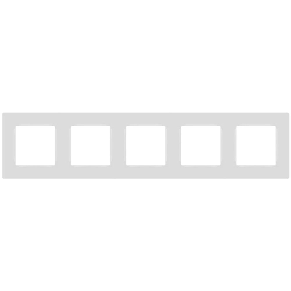 Рамка для розеток и выключателей ЭРА Серия 12 12-5205-01 на 5 постов, Классик, белый