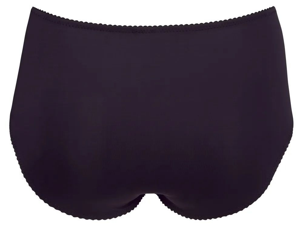 Женские трусы с кружевными вставками и кольцами (Размер: L) (Цвет: черный)