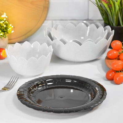 Набор салатников 4шт "Basilic", белый мрамор