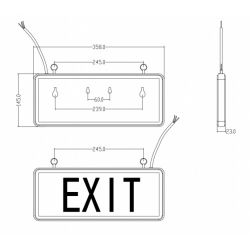 Аварийный светильник ЭРА SSA-101-4-20 светодиодный 3ч 3Вт ЗАПАСНЫЙ ВЫХОД односторонний