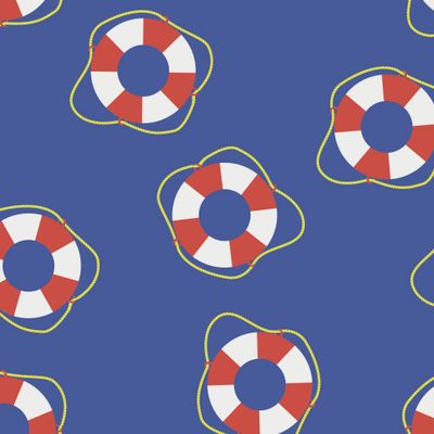 Спасательные круги на синем