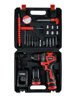 дрель-шуруповерт бесщеточный 55 Нм Аккумуляторная 16.8В,2 АКБ,шуруповерты аккумуляторные профессиональные с 22 PCS предметов оснастки