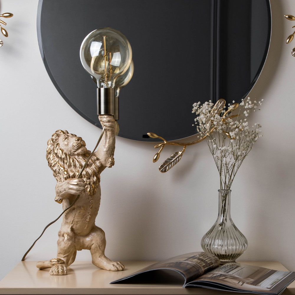 Настольная лампа Лев Ричард Айвори