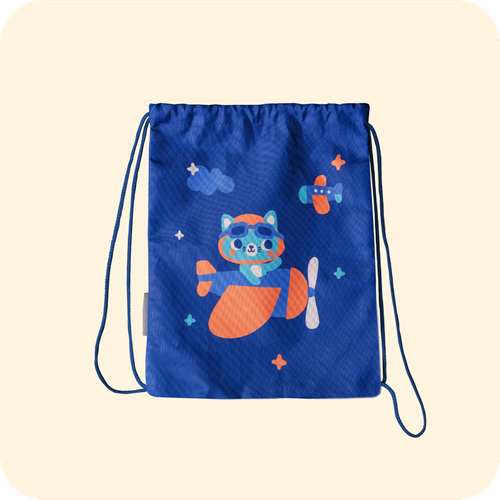 Мешок для сменки. Котик пилот