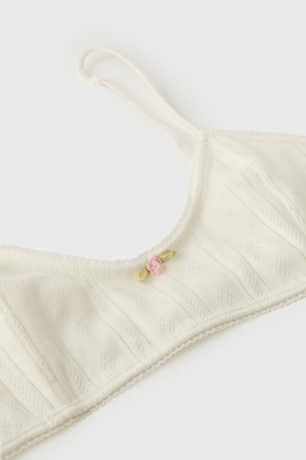 ZARA КОМПЛЕКТ ИЗ ТОПА И ТРУСОВ Z3D, ЭКРЮ