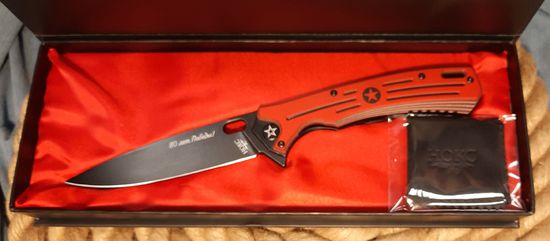 Нож НОКС Майор сталь VG10 Black Red (328-537496) - юбилейный "80 лет Победы!"