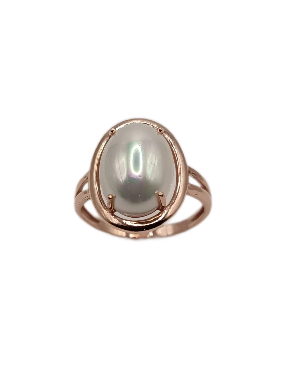 Кольцо бижутерное с жемчугом майорка