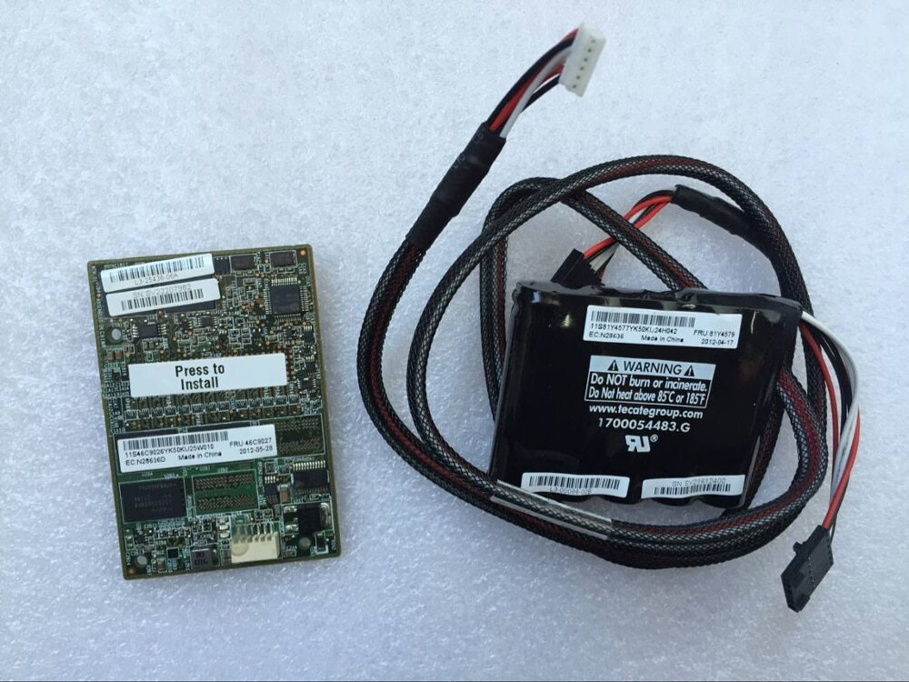 Комплект Кэша и батареи  с проводами IBM 46c9029 + 81Y4579 + 90Y7304 Server Aid серии M5100, 512 МБ RAID 5