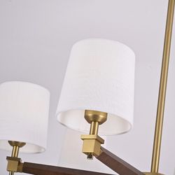 Люстра на штанге Imperiumloft Jorgenson White/Dark wood STAVRA01