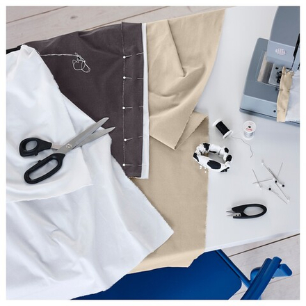 IKEA DITTE  (ИКЕА ДИТТЕ)  -  Ткань с окантовкой, белая, 150x300 см