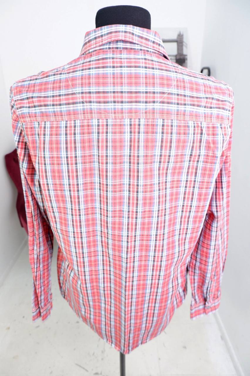 Рубашка Dr.Rehfeld в клетку, маркировка L, визуально на 50 размер