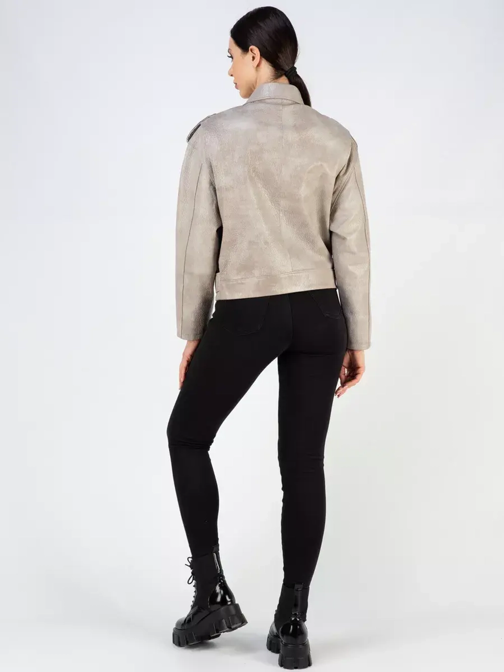 Куртка кожаная натуральная косуха оверсайз