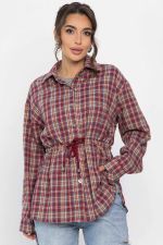 Рубашка хлопковая Джанет (винный) Б14274-4М LT Collection