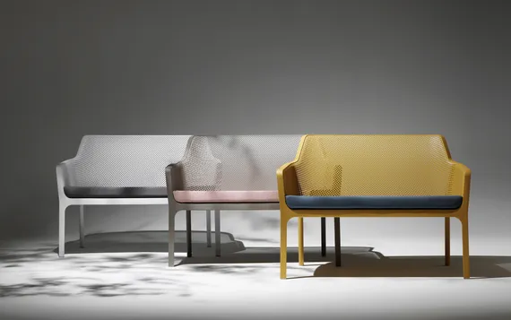 Подушка для уличного дивана Net Bench, цвет деним