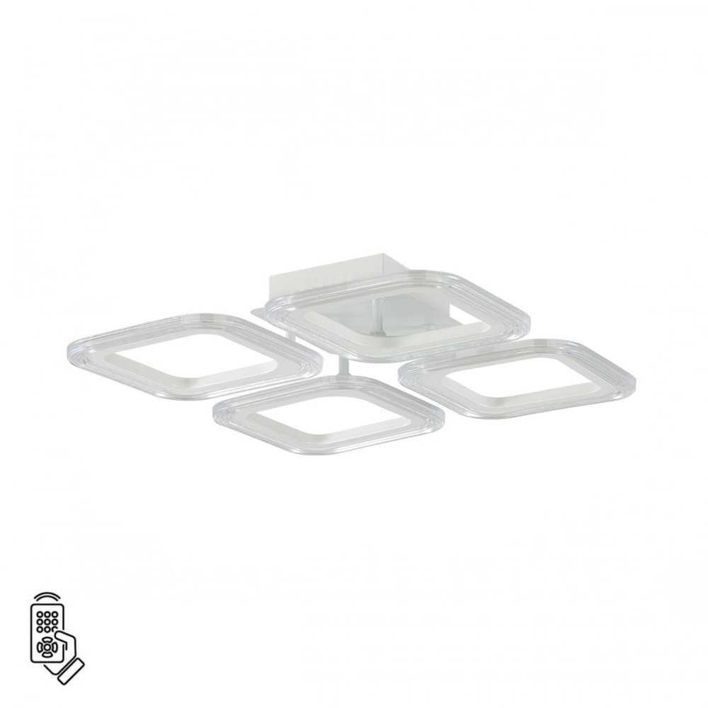 8026/42CL LEDIO LN24 белый/белый, металл/акрил Потолочный светильник с ПДУ LED 42W 3000-6000К 220V KVADRO
