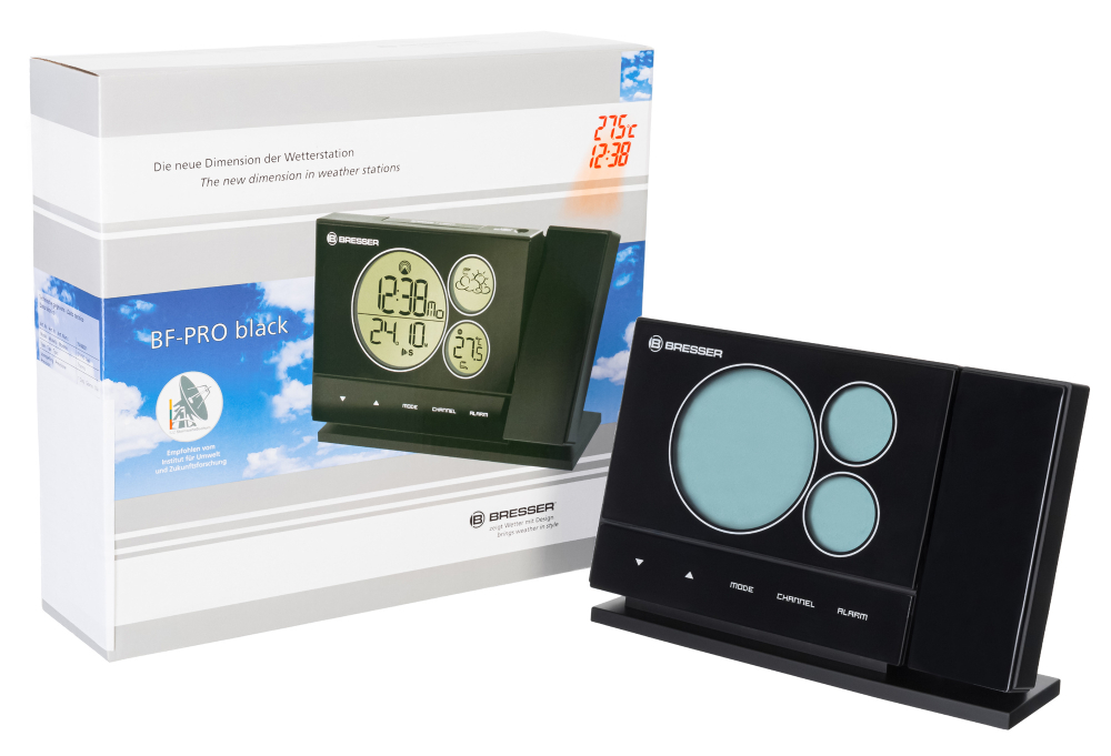 Метеостанция Bresser BF-PRO с проектором, черная