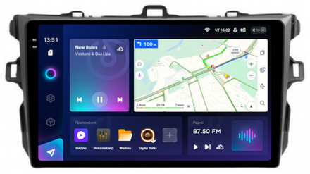 Магнитола для Toyota Corolla 150 2007-2013 - Teyes CC3-2K QLed Android 10, ТОП процессор, SIM-слот, CarPlay