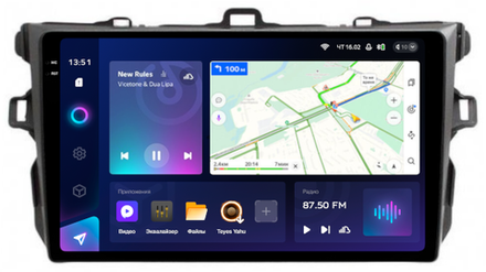 Магнитола для Toyota Corolla 2007-2013 - Teyes CC3-2K QLed Android 10, ТОП процессор, SIM-слот, CarPlay