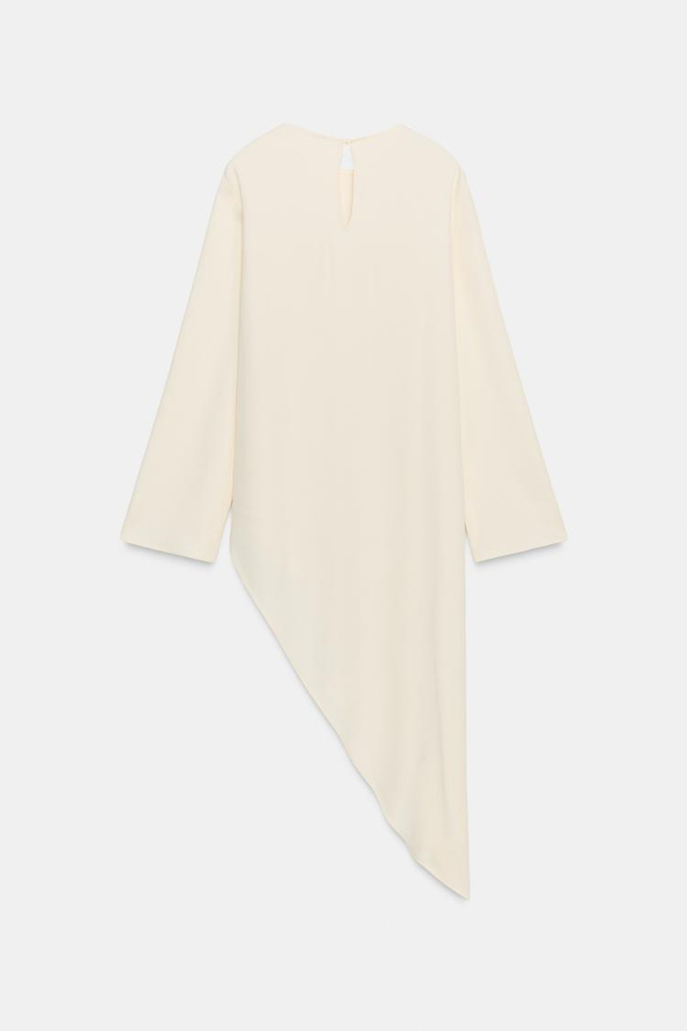 ZARA АСИММЕТРИЧНЫЙ СВОБОДНЫЙ ТОП ИЗ КОЛЛЕКЦИИ ZW, ЭКРЮ