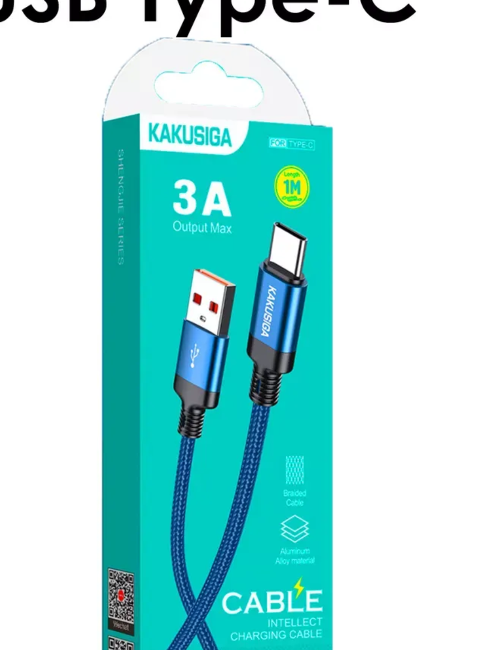 Кабель Kakusiga KSC-970 Type-C 3A черный 1 м