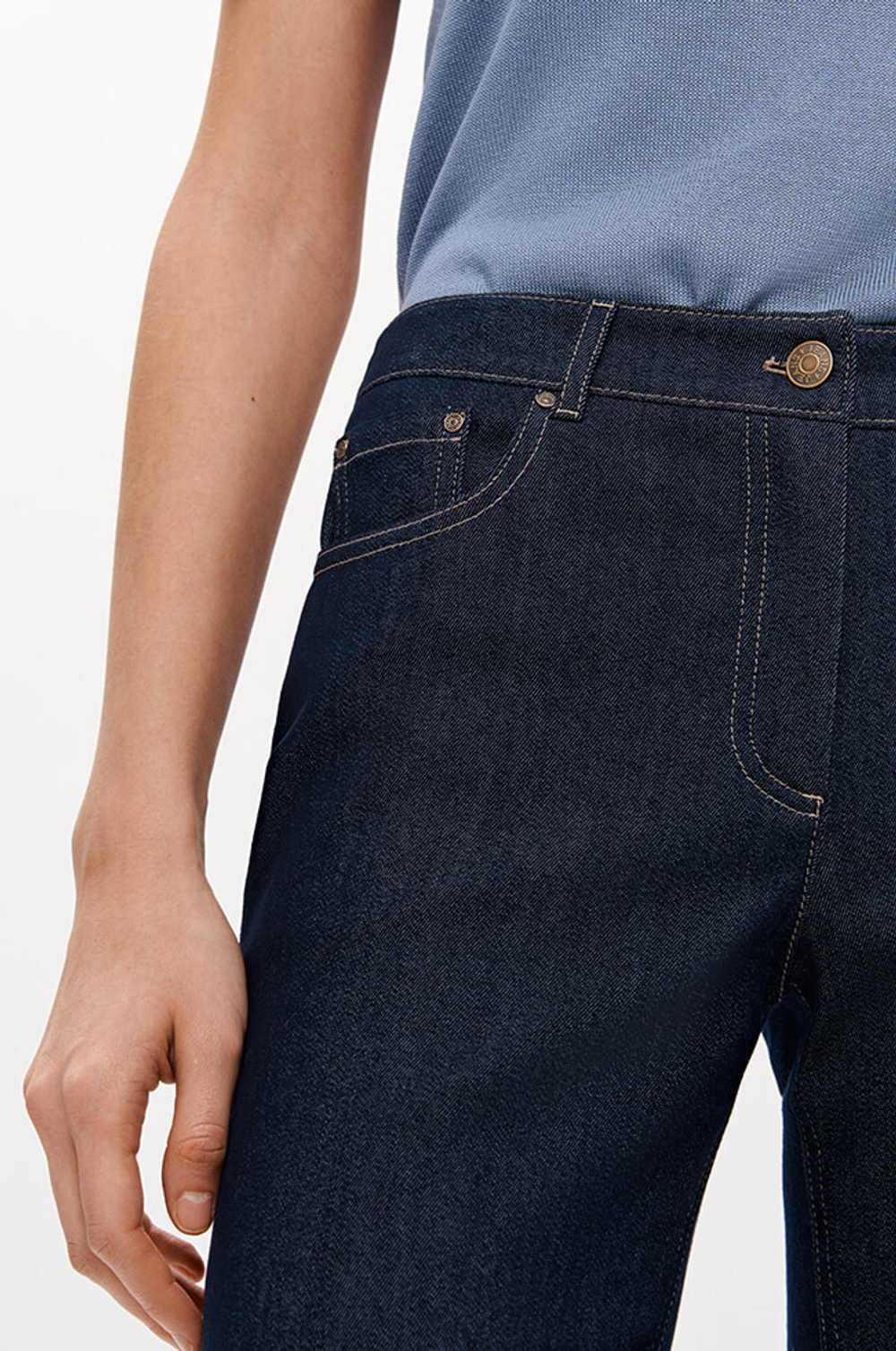 31185 Джинсы женские (синий джинс)