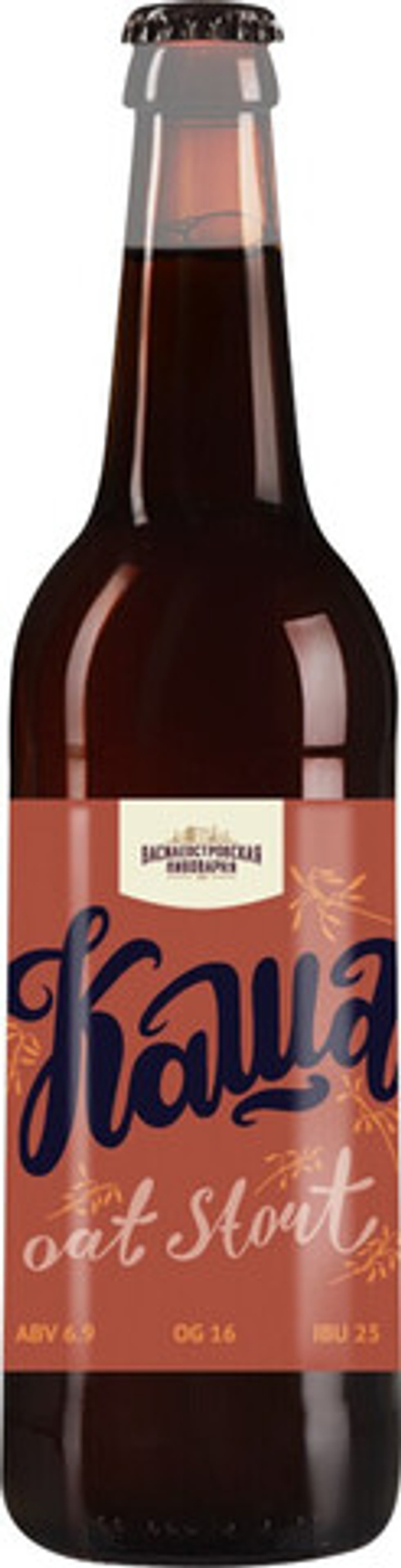 Пиво Василеостровское Каша Овсяный Стаут / Kasha Oat Stout 0.5л - 12шт