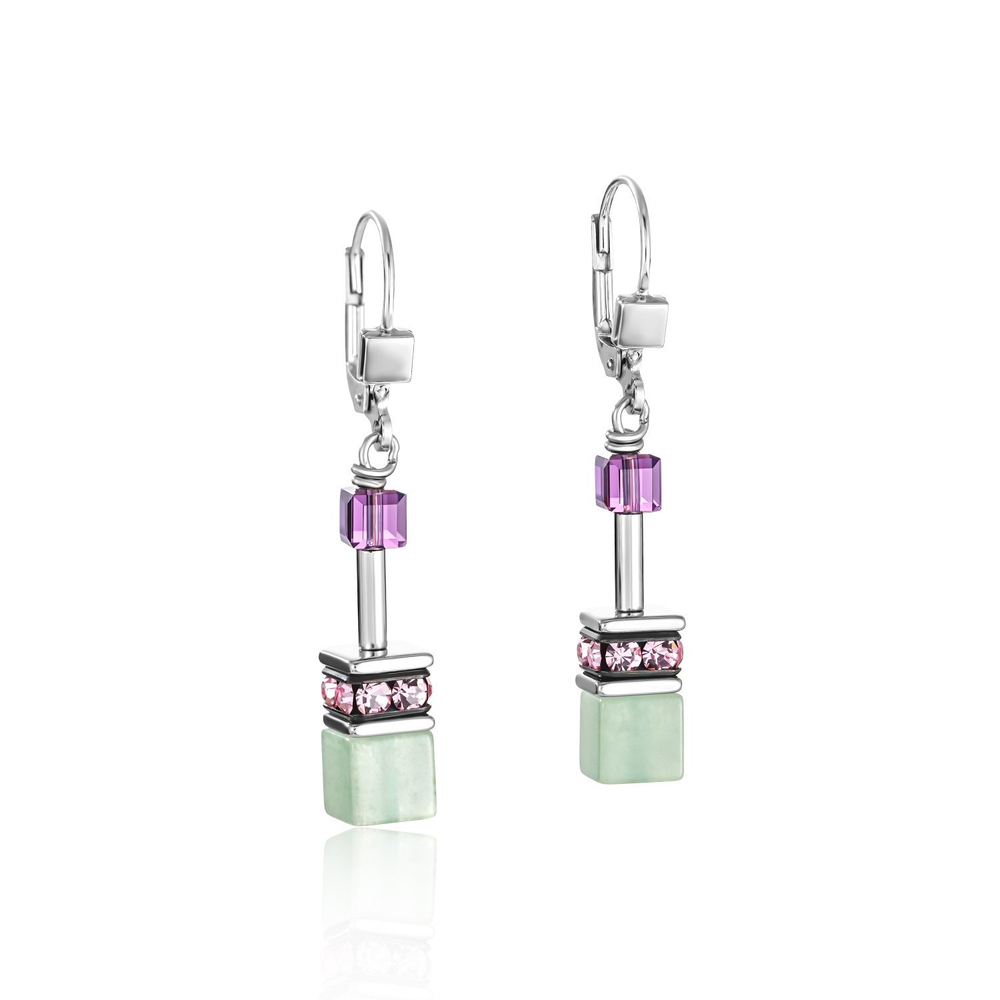 Серьги Coeur de Lion Lilac-Green 4905/20-0840 цвет фиолетовый, зеленый