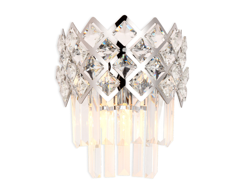 Настенный светильник с хрусталем TR5282/2 CH/CL хром/прозрачный E14/2 max 40W 280*220*150