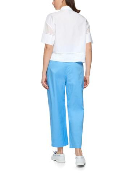 Marc Cain Блуза широкая из хлопка разной плотности