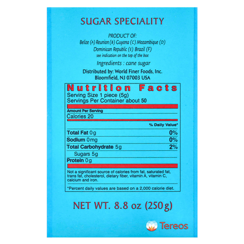 La Perruche, Кубики из чистого тростника, 250 г (8,8 унции)