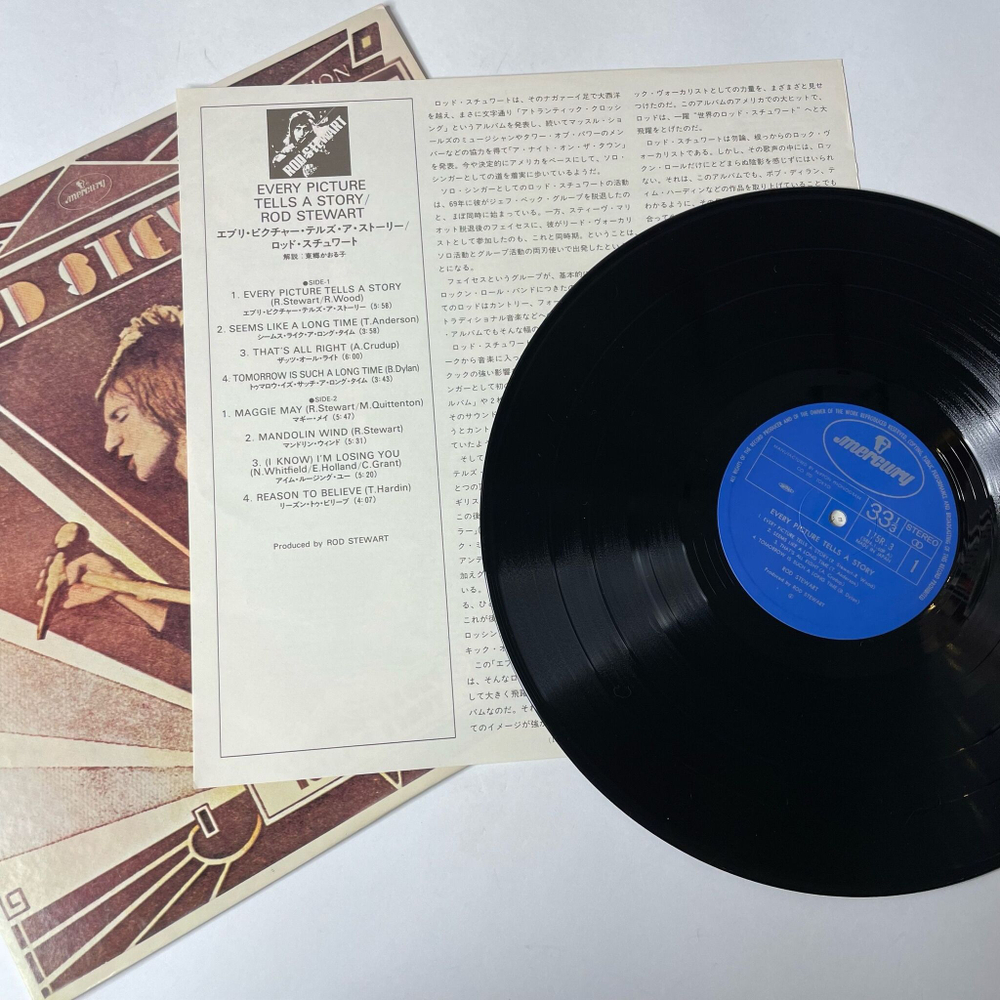 Винтажная виниловая пластинка LP Rod Stewart Every Picture Tells A Story (Japan 1979) (No Obi) Maggie May