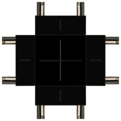 Коннектор питания ЭРА TRM-S5-CX BK для магнитного шинопровода Х-образный черный для системы S5 | Магнитный шинопровод и аксессуары