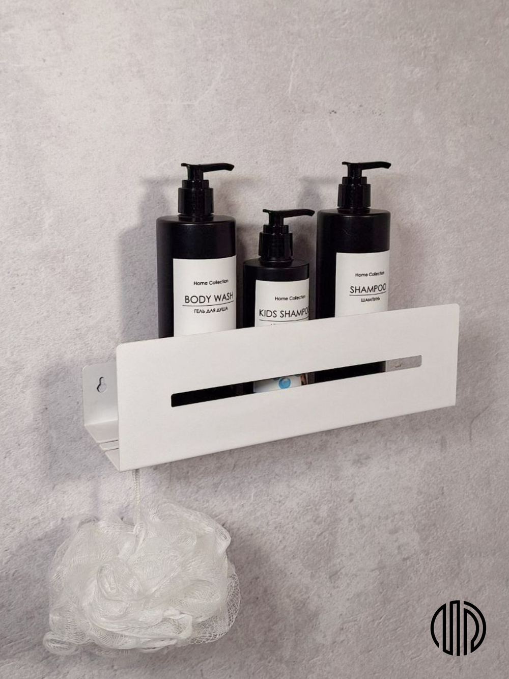 Полка настенная прямая белая MetaDec Sideline 30см