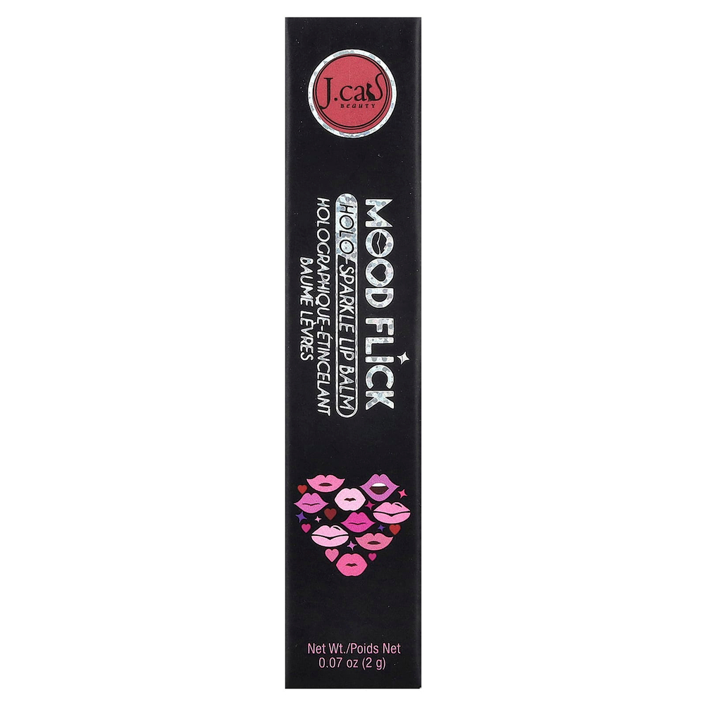 J.Cat Beauty, Mood Flick, Gold Sparkle, бальзам для губ, MLB101, выключатель, 2 г (0,07 унции)