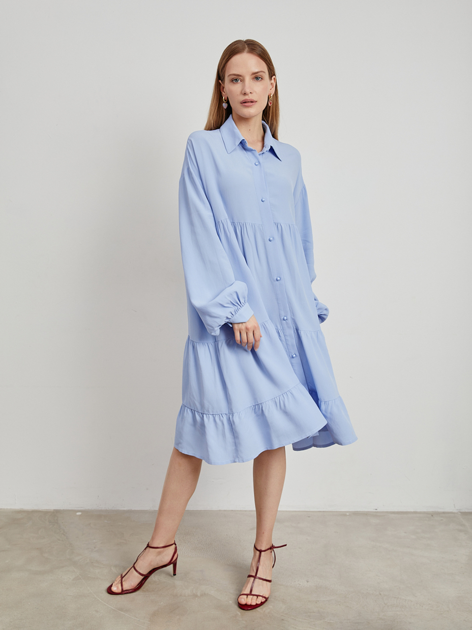 Платье Pearl Silk Blue