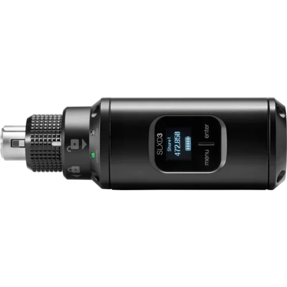 Shure SLXD3 — цифровой plug-on передатчик (XLR, фантомное питание 12/48 В)