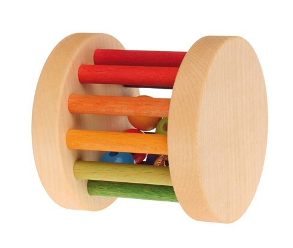 Деревянная каталка "Барабанчик маленький" с бубенцами