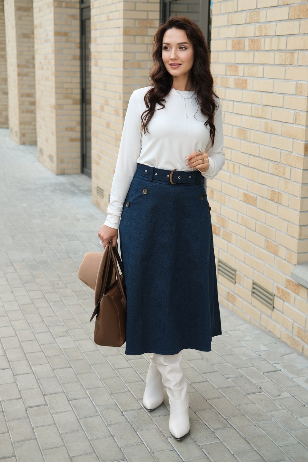 Юбка джинсовая из хлопка